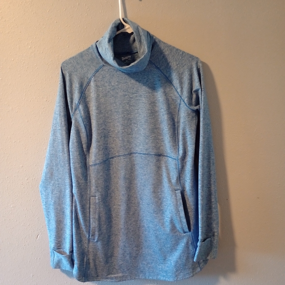 Duluth Trading Co Light Blue Turtleneck Sweatshirt - Picture 1 of 3